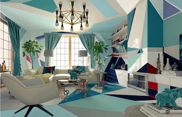 Color Block Architectural Style: Unique Color Arrangement in Interior and Exterior Design